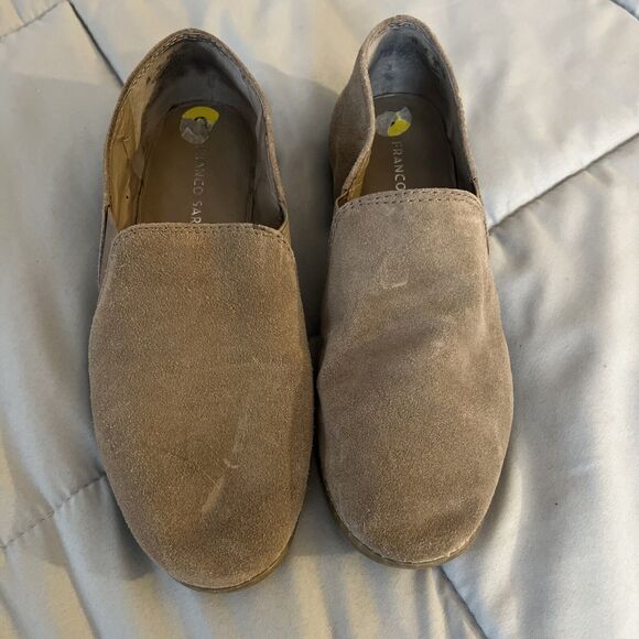 Franco‎ Sarto “Pardon” Women’s Taupe Suede Flats Slip On Shoes Size 9 - Picture 1 of 9